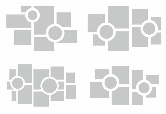 Pictures or photos frame collage. comics page grid layout abstract photo frames and digital photo wall template