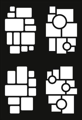 Set Pictures or photos frame collage abstract photo frames and digital photo wall template