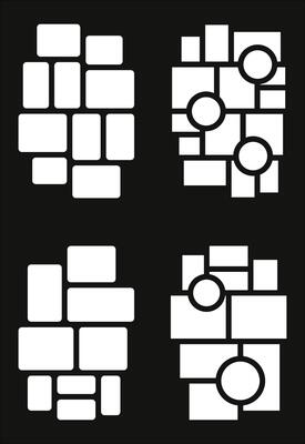 Set Pictures or photos frame collage abstract photo frames and digital photo wall template