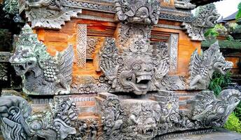 Statue and sculptures in Bali, Buddha, Krishna, Ganesha, Arjuna photo