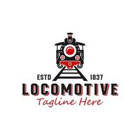 locomotora tren transporte logo vector