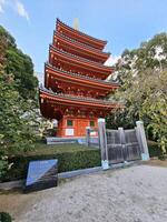 Fukuoka, Japan November 18, 2023 Tochoji temple in Gion where is a famous landmark of Fukuoka. It was founded in 1195. photo