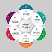 infografía, gráficos presentación. negocio concepto, cuadro, pasos, proceso. infografía datos visualización. puesta en marcha modelo vector