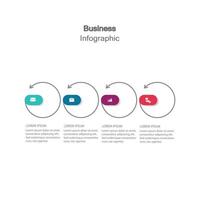 infografía, gráficos presentación. negocio concepto, cuadro, pasos, proceso. infografía datos visualización. puesta en marcha modelo vector