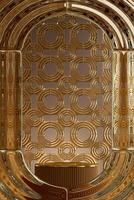 abstract background glass gold circle pattern for product presentation. 3D illustration photo