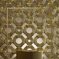 abstract background gold circle pattern for product presentation. 3D illustration photo