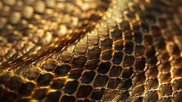 Closeup of a scaled reptiles skin texture resembling a mesh pattern photo