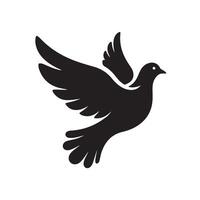 Silhouette of a Dove vector