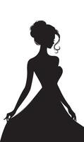 Silhouette of an Elegant Woman vector