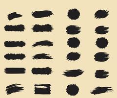 Black paint backgrounds and splatters vector