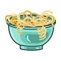 Udon noodle in a bowl , Asian food vector