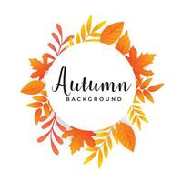 autumn leaves background with text space vector