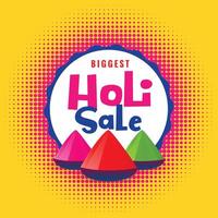 happy holi sale with colors elements vector