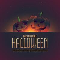 halloween background with lauching pumpkins vector