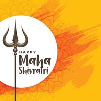 happy maha shivratri festival background vector