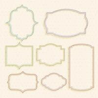 classic empty vintage labels frame set vector