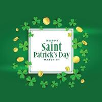 happy st patricks day green banner design vector