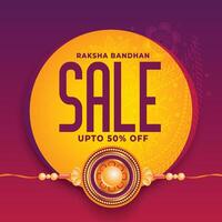 rakhi festival sale background design vector