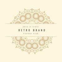 retro ornamental frame vector