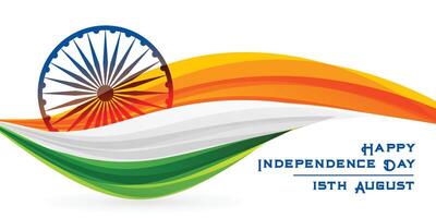 creativo indio bandera contento independencia día diseño vector
