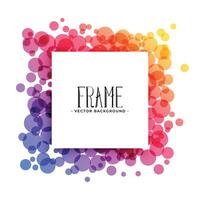 creative colorful circles frame background vector