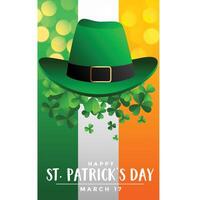 st patricks day background with hat vector
