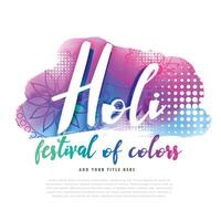 creative happy holi poster design vector