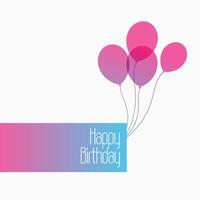 happy birthday cute minimal greeting background vector