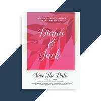 stylish wedding invitation card design vector