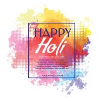 happy holi banner design invitation template vector