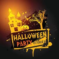 halloween party celebration grunge background vector