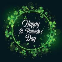 green st patricks day frame background vector