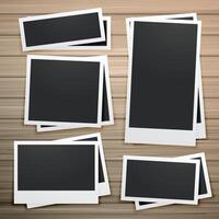 collection of photo frames design vector