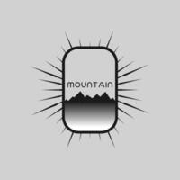 montaña aventuras Insignia logo gráfico ilustración en antecedentes vector