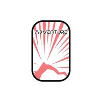 Mountain adventure badge logo graphic illustration on background vector