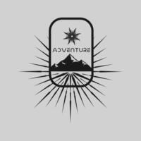 Mountain adventure badge logo graphic illustration on background vector