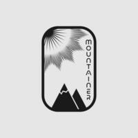 Mountain adventure badge logo graphic illustration on background vector