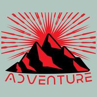 Mountain adventure badge logo graphic illustration on background vector