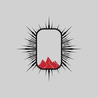 Mountain adventure badge logo graphic illustration on background vector