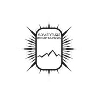 Mountain adventure badge logo graphic illustration on background vector