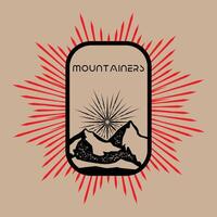 Mountain adventure badge logo graphic illustration on background vector