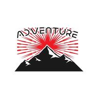 Mountain adventure badge logo graphic illustration on background vector