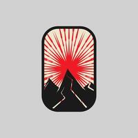 Mountain adventure badge logo graphic illustration on background vector