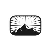 Mountain adventure badge logo graphic illustration on background vector