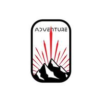 Mountain adventure badge logo graphic illustration on background vector