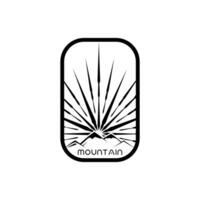 montaña aventuras Insignia logo gráfico ilustración en antecedentes vector