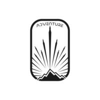 Mountain adventure badge logo graphic illustration on background vector