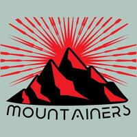 Mountain adventure badge logo graphic illustration on background vector