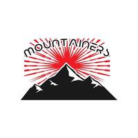 Mountain adventure badge logo graphic illustration on background vector