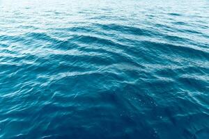 Beautiful Blue Ripple Sea Water Background photo